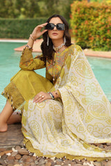 Charizma 3 Pc Unstitched Embroidered Lawn Suit - AN6-01