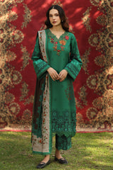 Charizma 3 Pc Stitched Embroidered Printed Staple Suit - ANW6-14