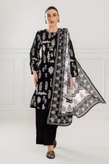 Gul Ahmed 3 Piece Unstitched Printed Lawn Suit B-52002