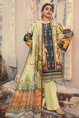Gul Ahmed 3 PC Unstitched Embroidered Suit with Cotton Net Dupatta CD-43