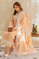 Gul Ahmed 3 Piece Unstitched Embroidered Lacquer Printed Lawn Suit with Lacquer Printed Lawn Dupatta CL-52345