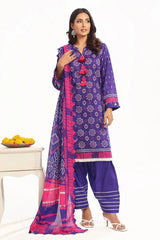 Gul Ahmed 3 Piece Unstitched Printed Lawn Suit CL-52445 B