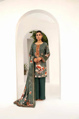 FIRDOUS 3 Piece Stitched Printed Linen Suit - D-905