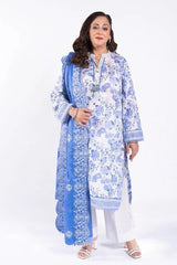Gul Ahmed 3 Piece Unstitched Printed Lawn Suit with Embroidered Denting Lawn Dupatta DN-52011