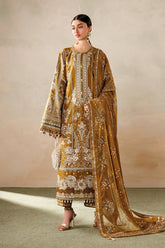 Baroque 3 Piece Unstitched Embroidered Lawn Suit - EL26-D07