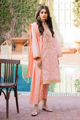 Gul Ahmed 3 PC Unstitched Embroidered Lawn Suit with Jacquard Dupatta FE-12125