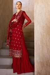 Gul Ahmed 3PC Embroidered Chiffon Unstitched Suit with Embroidered Chiffon Dupatta FE-42034