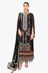 Gul Ahmed 3 Piece Unstitched Embroidered Chiffon Suit with Embroidered Chiffon Dupatta FE-52081