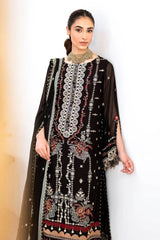 Gul Ahmed 3 Piece Unstitched Embroidered Chiffon Suit with Embroidered Chiffon Dupatta FE-52081