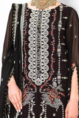 Gul Ahmed 3 Piece Unstitched Embroidered Chiffon Suit with Embroidered Chiffon Dupatta FE-52081