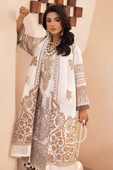 Gul Ahmed 3 Piece Unstitched Embroidered Jacquard Suit with Jacquard Dupatta FE-52090