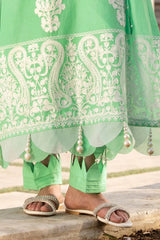 Gul Ahmed 3 Piece Unstitched Embroidered Lawn Suit with Embroidered Chiffon Dupatta FE-52101