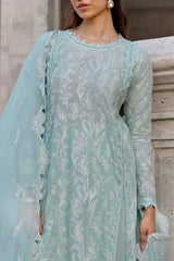 Gul Ahmed 3 Piece Unstitched Embroidered Lawn Suit with Embroidered Chiffon Dupatta FE-52103