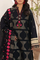 Gul Ahmed 3 Piece Unstitched Embroidered Jacquard Suit with Embroidered Jacquard Dupatta FE-52106