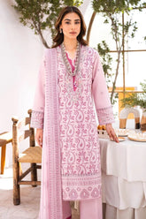 Gul Ahmed 3 Piece Unstitched Embroidered Lawn Suit with Embroidered Chiffon Dupatta FE-52136