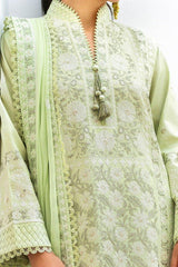 Gul Ahmed 3 Piece Unstitched Embroidered Lawn Suit with Embroidered Chiffon Dupatta FE-52137