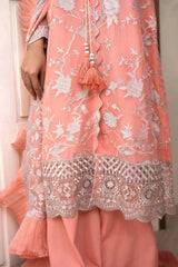 Gul Ahmed 3 Piece Unstitched Embroidered Chiffon Suit with Embroidered Chiffon Dupatta FE-52162