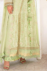 Gul Ahmed 3 Piece Unstitched Embroidered Swiss Voile Suit with Embroidered Chiffon Dupatta FE-52166