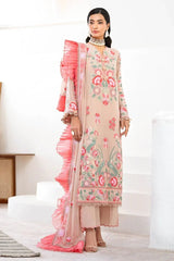 Gul Ahmed 3 Piece Unstitched Embroidered Chiffon Suit with Embroidered Chiffon Dupatta FE-52169