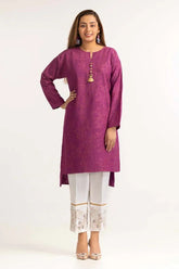 Gul Ahmed 01 Piece Stitched Dyed Jacquard Embellished Shirt GLW-23-47