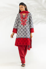 Gul Ahmed 3 Piece Ready to Wear Printed with Embroidered Lawn Suit - IUSTKSD-2167