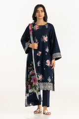 Gul Ahmed 3 Piece Ready to Wear Printed with Embroidered Lawn Suit - IUSTKSD-2333