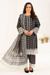 Gul Ahmed 3 Piece Unstitched Printed Khaddar Suit With Dupatta K-52041