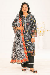 Gul Ahmed 3 Piece Unstitched Printed Khaddar Suit With Dupatta K-52111