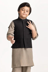 Gul Ahmed 1 PC Black Styling Waist Coat KWC-PD24-012