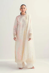 Gul Ahmed 3 Piece Unstitched Schiffli Embroidered Lawn Suit with Embroidered Chiffon Dupatta PM-52047