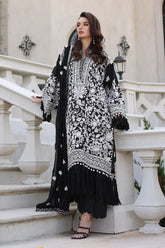 Gul Ahmed 3 Piece Unstitched Embroidered Lawn Suit with Embroidered Chiffon Dupatta PM-52056