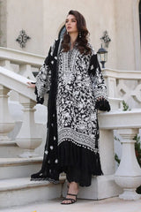 Gul Ahmed 3 Piece Unstitched Embroidered Lawn Suit with Embroidered Chiffon Dupatta PM-52056