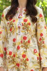 Gul Ahmed 3 Piece Unstitched Embroidered Printed Lawn Suit with Printed Chiffon Dupatta PR-52006