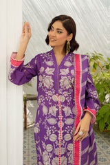 Gul Ahmed 3 Piece Unstitched Printed Stripe Khaddar Suit With Dupatta SD-52191