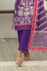 Gul Ahmed 3 Piece Unstitched Printed Stripe Khaddar Suit With Dupatta SD-52191