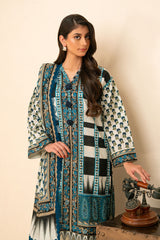 Gul Ahmed 3 Piece Unstitched Printed Khaddar Suit With Dupatta SD-52255