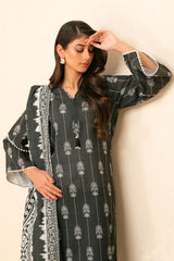 Gul Ahmed 3 Piece Unstitched Printed Khaddar Suit With Dupatta SD-52256