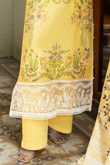 Gul Ahmed 3 Piece Unstitched Embroidered Lawn Suit with Printed Tussar Silk Dupatta SP-52049