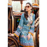 Digital Printed and Embroidered Unstitched 3 Piece Suit SSM-38