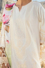 Gul Ahmed 3 Piece Unstitched Embroidered Lawn Suit with Printed Tissue Silk Dupatta SSM-52005