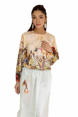 Gul Ahmed 2PC Unstitched Printed Silk Suit TS-42013