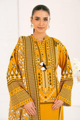 Gul Ahmed 3 Piece Unstitched Printed Khaddar Suit With Dupatta WNS-52021