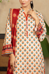 Gul Ahmed 3 Piece Unstitched Printed Cotton Linen Suit With Dupatta WNS-52052