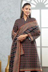 Gul Ahmed 3 Piece Unstitched Khaddar Suit With Dupatta WNS-52097