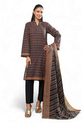Gul Ahmed 3 Piece Unstitched Khaddar Suit With Dupatta WNS-52097