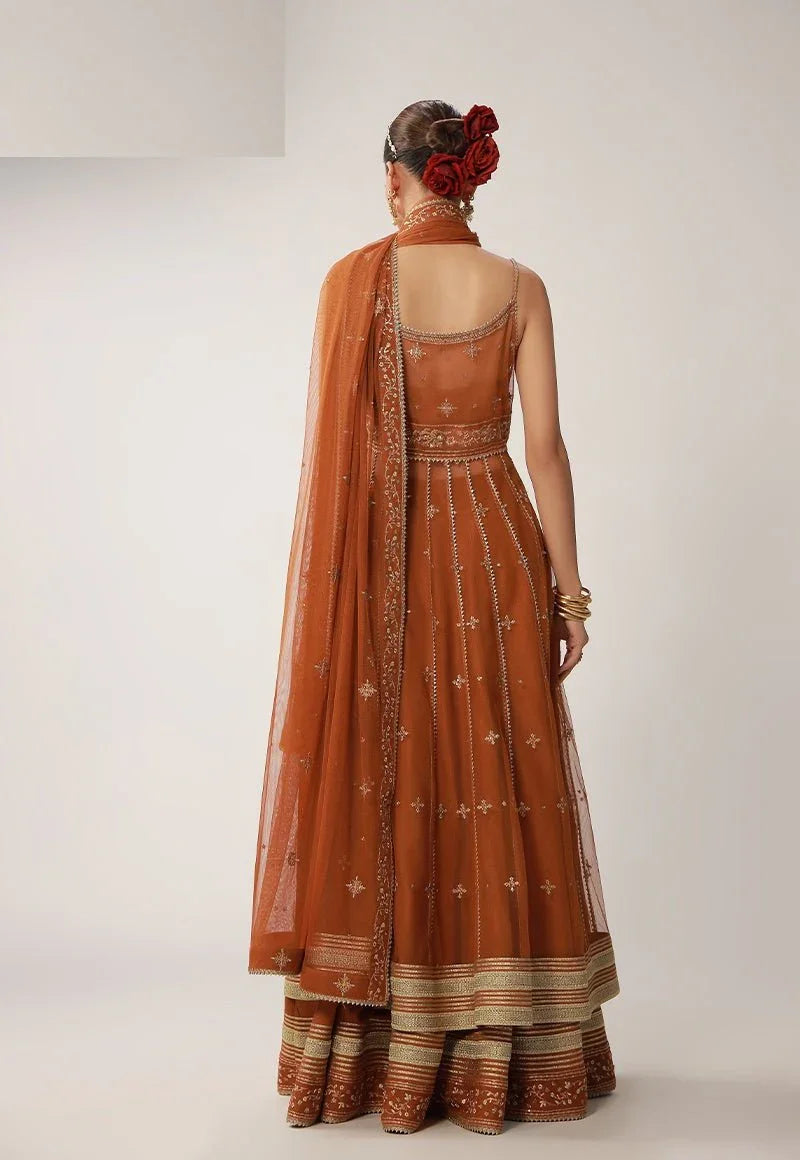 Asim Jofa 3 Piece Unstitched Embroidered Net Suit - AJULO-01