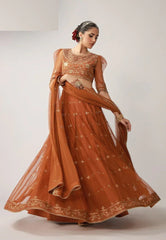 Asim Jofa 3 Piece Unstitched Embroidered Net Suit - AJULO-01