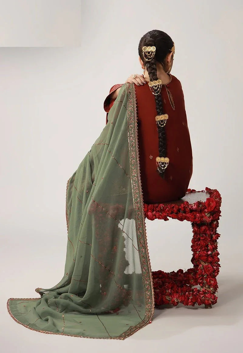 Asim Jofa 3 Piece Unstitched Embroidered Boski Silk Suit - AJULO-05