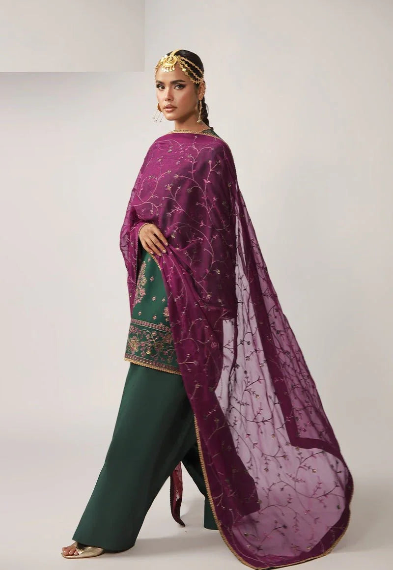 Asim Jofa 3 Piece Unstitched Embroidered Silk Suit - AJULO-06
