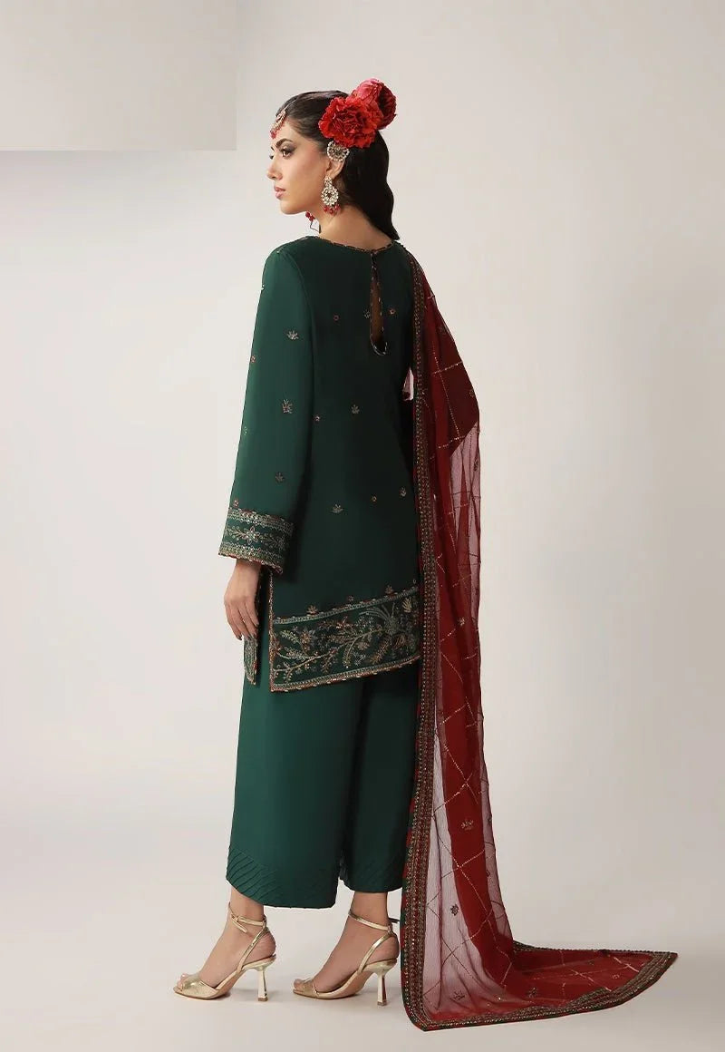 Asim Jofa 3 Piece Unstitched Embroidered Silk Suit - AJULO-12